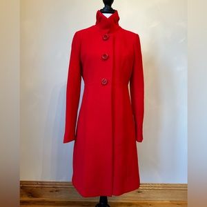 J. Crew Top Coat Size 4 Red